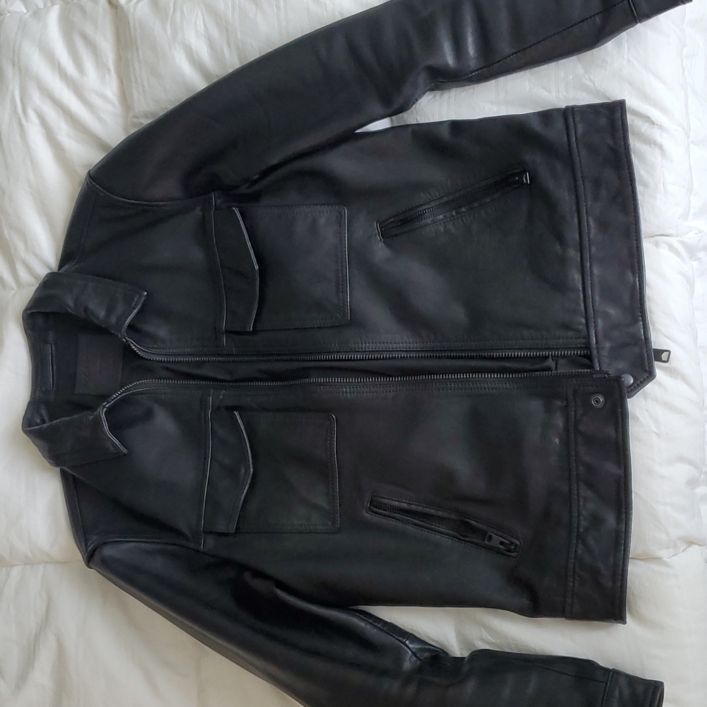 AllSaints Revelry Leather Jacket Medium